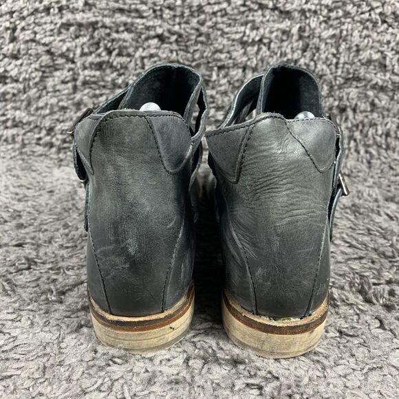 Free People Booties Womens 39 EU Leather Boho Grunge Biker Bohemian - Picture 2 of 9